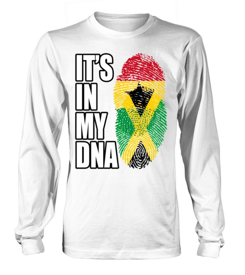 Ghanaian And Jamaican Mix Heritage DNA Flag Long sleeved Unisex