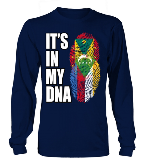 Grenadian And Comoran Mix Heritage DNA Flag Long sleeved Unisex