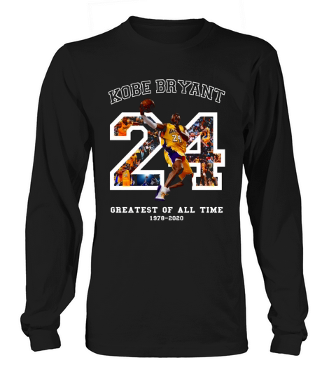 Kobe-Bryant Greatest Of All Time Basketball Moments Tribute Los Angeles Number 24 T Shirt Long sleeved Unisex