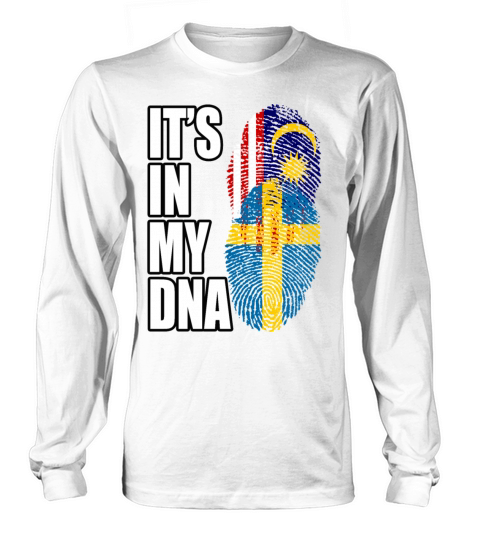Malaysian And Swedish Mix Heritage DNA Flag Long sleeved Unisex