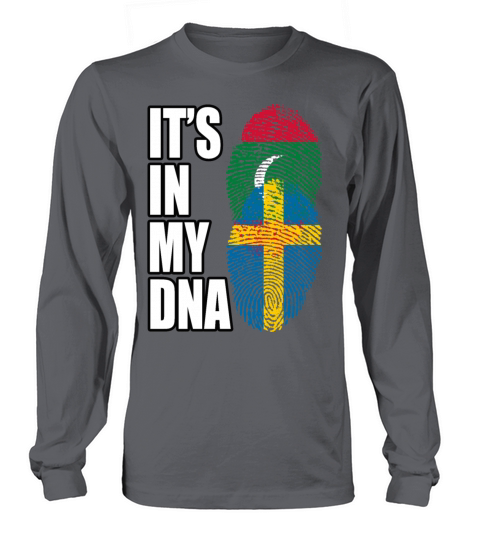 Maldivian And Swedish Mix Heritage DNA Flag Long sleeved Unisex