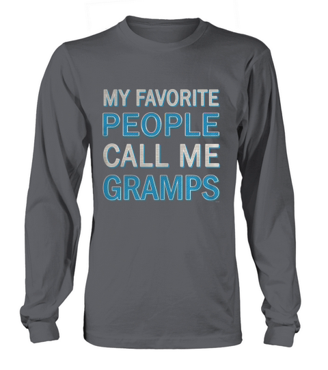 Mens Gramps gifts tshirt birthday fathers day gift from grandkids Long sleeved Unisex