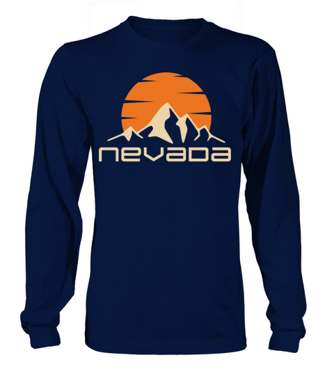 Nevada Print Retro Style Nv Usa Graphic Long sleeved Unisex
