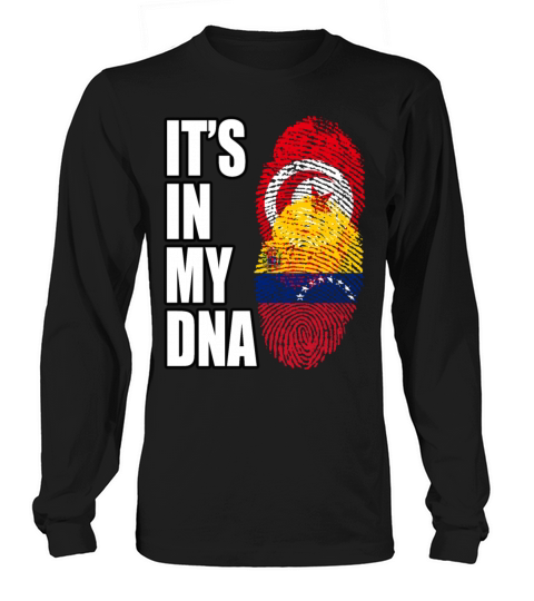 Tunisian And Venezuelan Mix Heritage DNA Flag Long sleeved Unisex