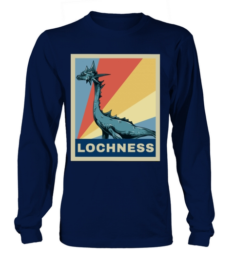 Vintage Retro Loch Ness Monster Nessie Gift Long sleeved Unisex