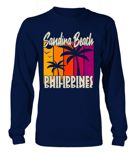 Vintage Sandira Beach Philippines Long sleeved Unisex