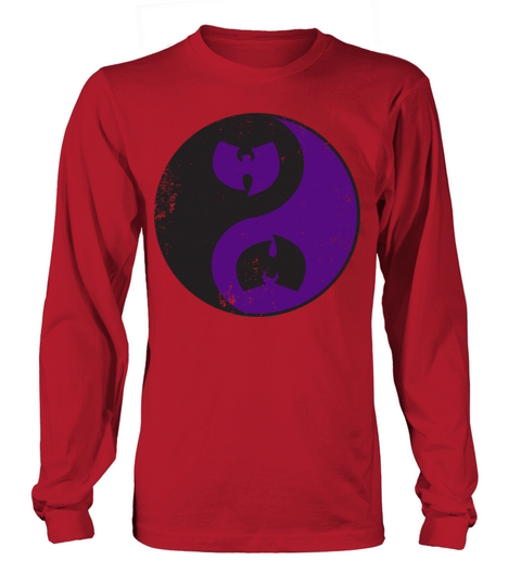 yin and yang wutang black and dark purple Long sleeved Unisex