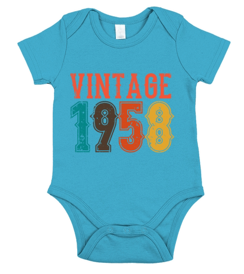 1958 Born Birthday Dad Vintage 1958 Short Sleeve Baby One-Piece