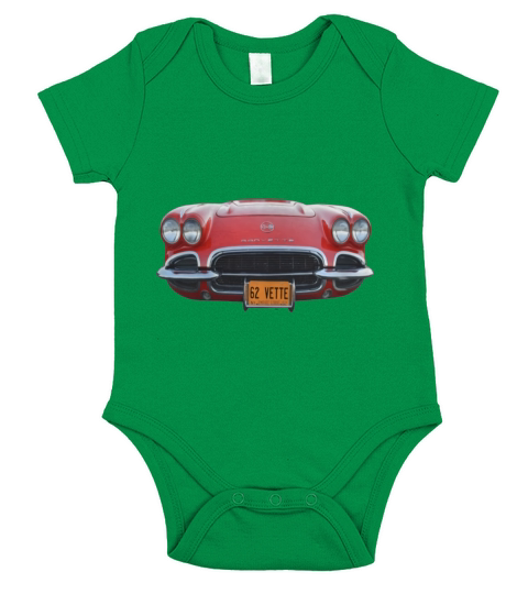 1962 Corvette Grille T-Shirts Short Sleeve Baby One-Piece