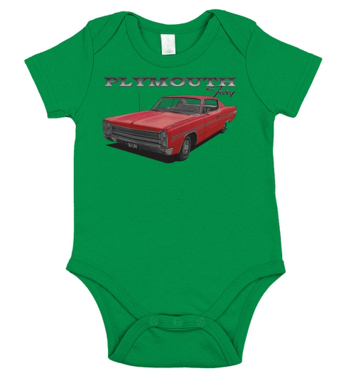 1968 Plymouth Fury Red Short Sleeve Baby One-Piece