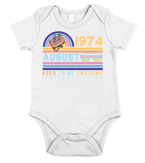 1974 August Limited Edition Short Sleeve Baby One-Piece