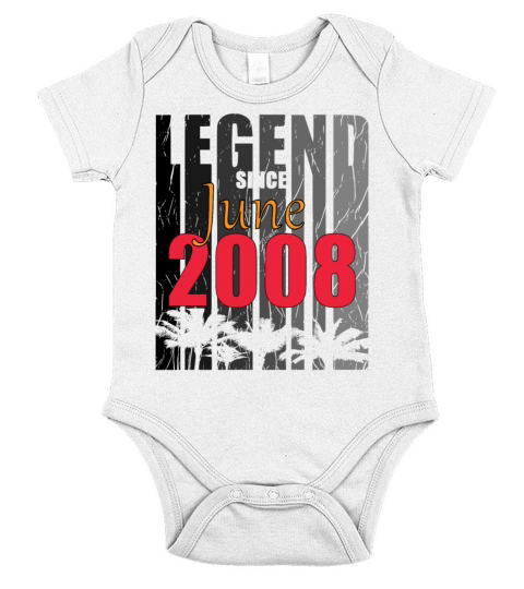2008 vintage born in June gift Short Sleeve Baby One-Piece