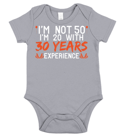 50th Birthday 50 Fifty Fiftieth Age Anniversary Short Sleeve Baby One-Piece