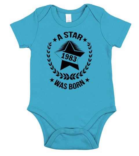 A star was born in 1983 Short Sleeve Baby One-Piece
