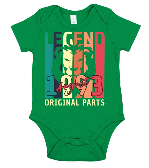 Born 1993 In August Short Sleeve Baby One-Piece