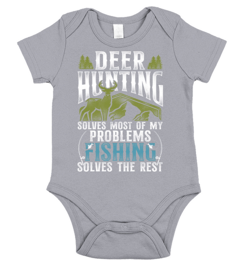 Buck Deer Hunting Hunter Fishing Short Sleeve Baby One-Piece