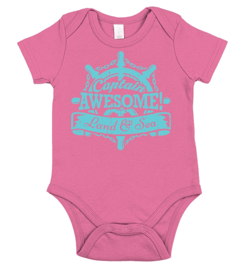 Captain Awesome Land and Sea T-Shirt Short Sleeve Baby One-Piece