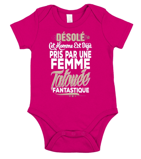CET HOMME PRIS PAR UNE FEMME TATOUE Short Sleeve Baby One-Piece