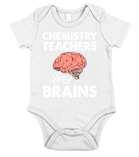 Chemistry Teachers Love Brains Funny Halloween Short Sleeve Baby One-Piece