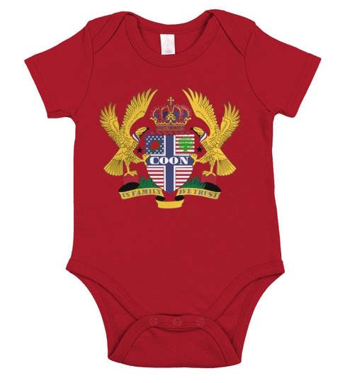 Coon Family Crest For American People - Coon Family T-Shirt, Hoodie, Sweatshirt Short Sleeve Baby One-Piece