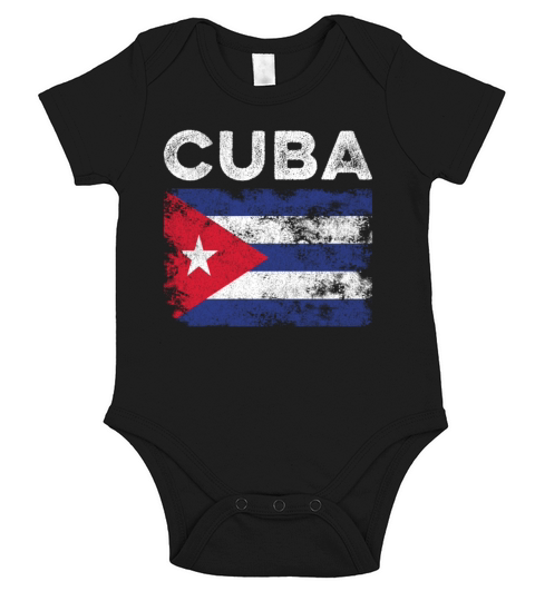 Cuba Flag Distressed - Cuban Flag Short Sleeve Baby One-Piece