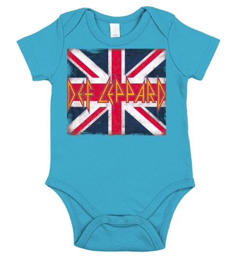def leppard union jack Short Sleeve Baby One-Piece