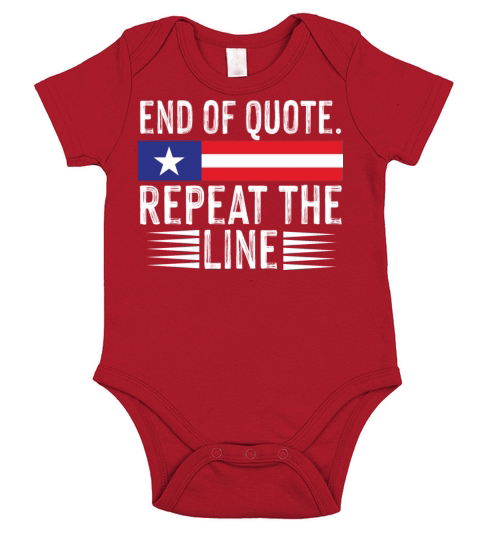 funny biden saying End Of Quote Repeat The Line Short Sleeve Baby One-Piece