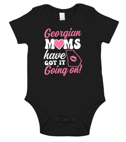 Georgia Peach Georgian Moms Have It On Short Sleeve Baby One-Piece