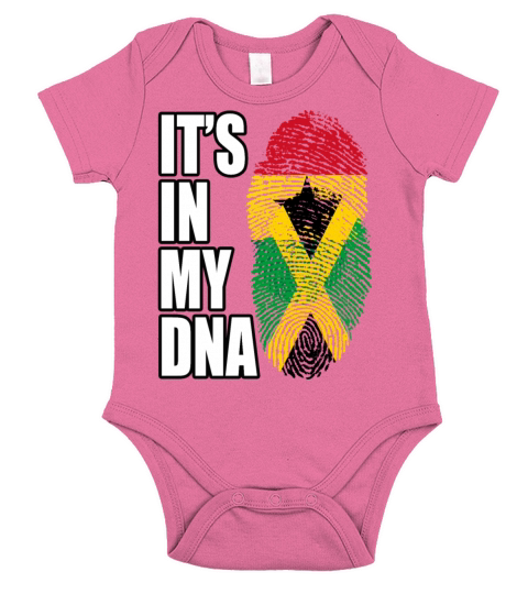 Ghanaian And Jamaican Mix Heritage DNA Flag Short Sleeve Baby One-Piece