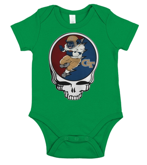 GratefulDead Georgia Tech Yellow Jackets Short Sleeve Baby One-Piece