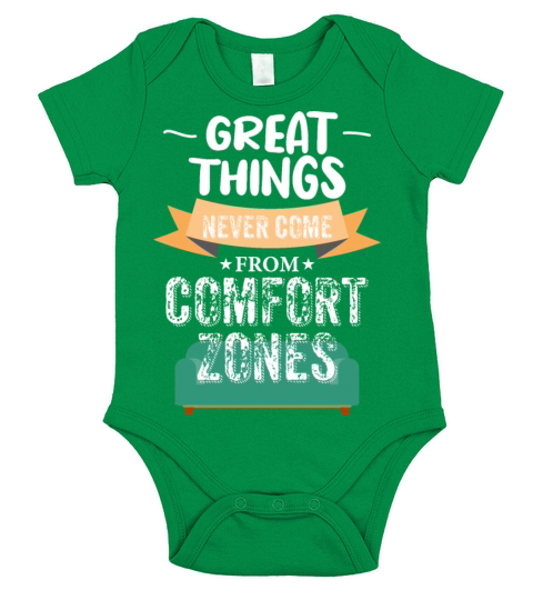 Great things never come from comfort zones Short Sleeve Baby One-Piece