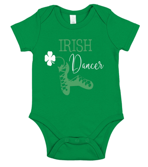 Irish dancer shamrock dancing Short Sleeve Baby One-Piece