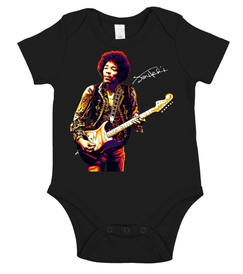 Jimi Hendrix Signauture Short Sleeve Baby One-Piece