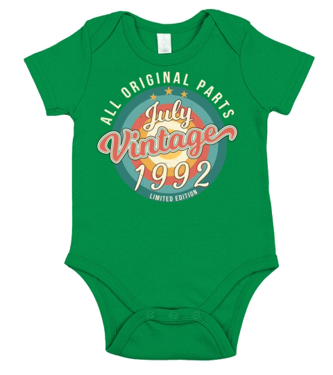 July 1992 30th Birthday Short Sleeve Baby One-Piece