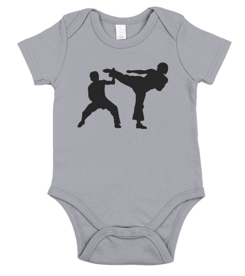 Karate Spar Fight Short Sleeve Baby One-Piece
