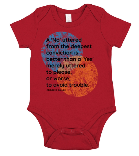 Mahatma Gandhi Yes and No Quotes Short Sleeve Baby One-Piece