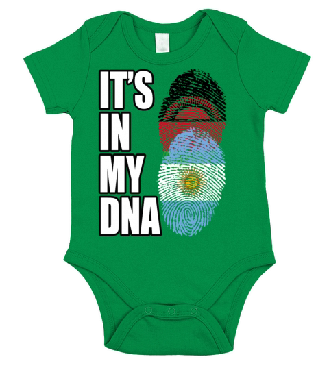 Malawian And Argentinian Mix Heritage DNA Flag Short Sleeve Baby One-Piece