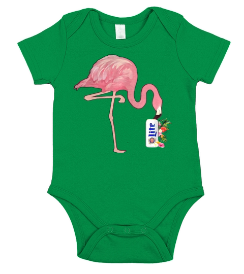 Miller Lite Pink Bird shirt Short Sleeve Baby One-Piece
