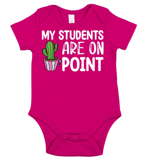 My Students Are On Point Funny Cactus Short Sleeve Baby One-Piece