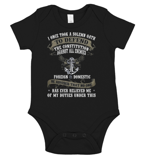 NAVY Short Sleeve Baby One-Piece