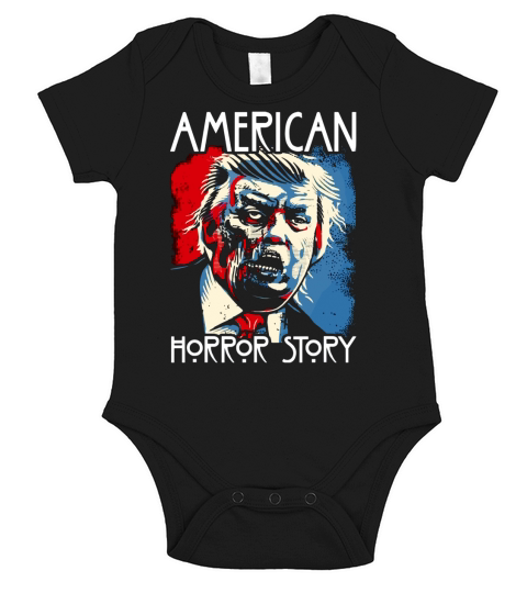 Nettes lustiges Halloween-Antitrumpf-Horror-Geschichten-Amerika hasste Typhemd Short Sleeve Baby One-Piece