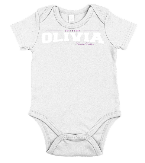 Olivia Name Limited Edition Funny Retro Vintage Short Sleeve Baby One-Piece