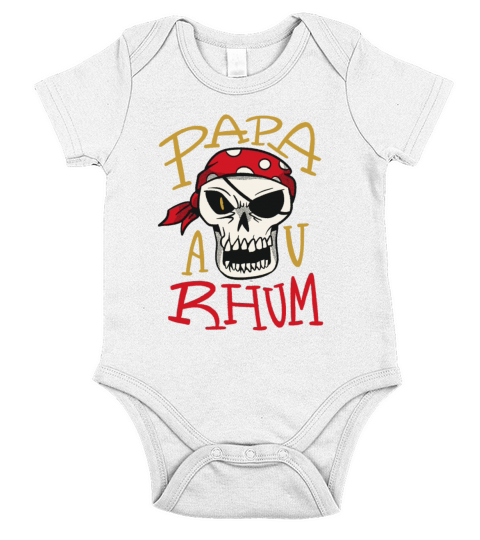 Papa au Rhum Papa au Rhum gift inspiration store m Short Sleeve Baby One-Piece