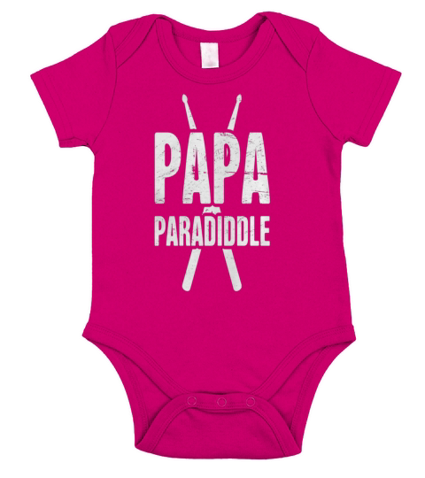 papa paradiddle funny percussion design Short Sleeve Baby One-Piece