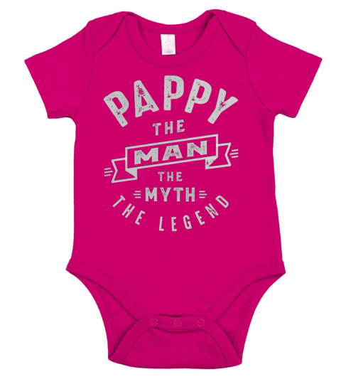 Pappy Man Myth Legend Short Sleeve Baby One-Piece