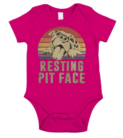 Pitbull resting pit face vintage sunset shirt - Unisex Long Sleeve Short Sleeve Baby One-Piece