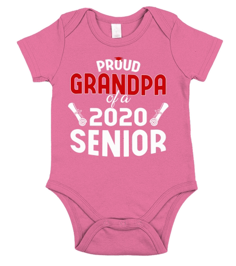 Proud Grandpa Of A 2020 Senior Graduation Family Short Sleeve Baby One-Piece