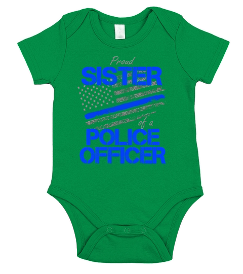 Proud Sister of a Police Officer - Blue Line Law Enforcement Short Sleeve Baby One-Piece