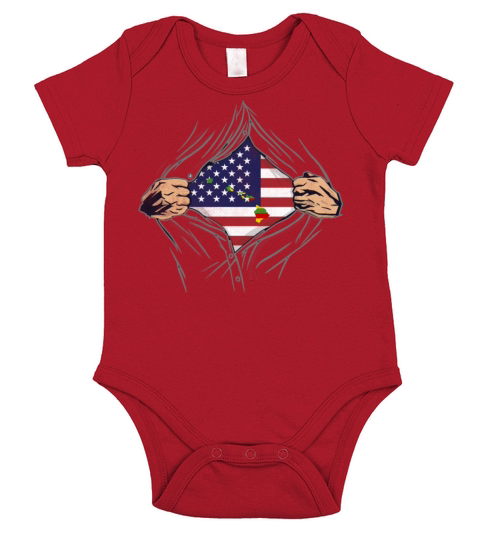 Rip Reveal America State Flag Hawaii Short Sleeve Baby One-Piece