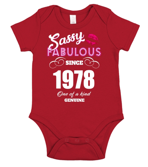 Sassy Fabulous Since 1978 Short Sleeve Baby One-Piece